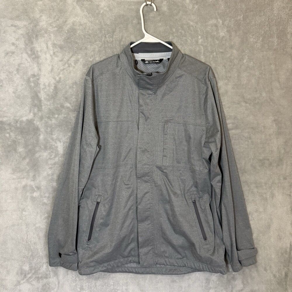 Travis Mathew Mens L June Gloom Golf Jacket Waterproof Rain Performance Gray